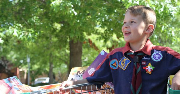 One boy's recycling drive helps food hub prepare for Christmas blitz