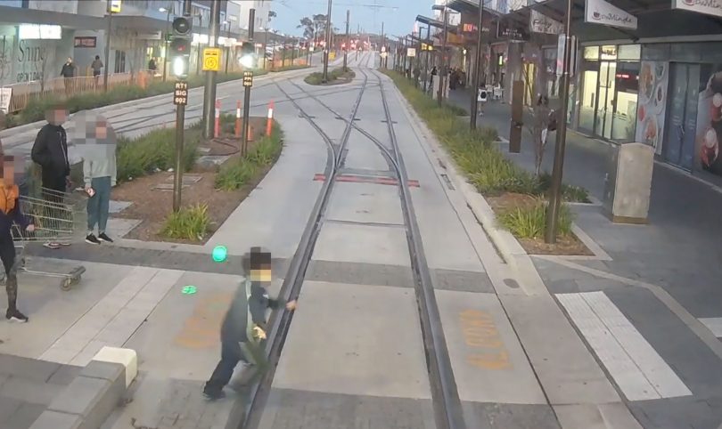 Light rail near miss