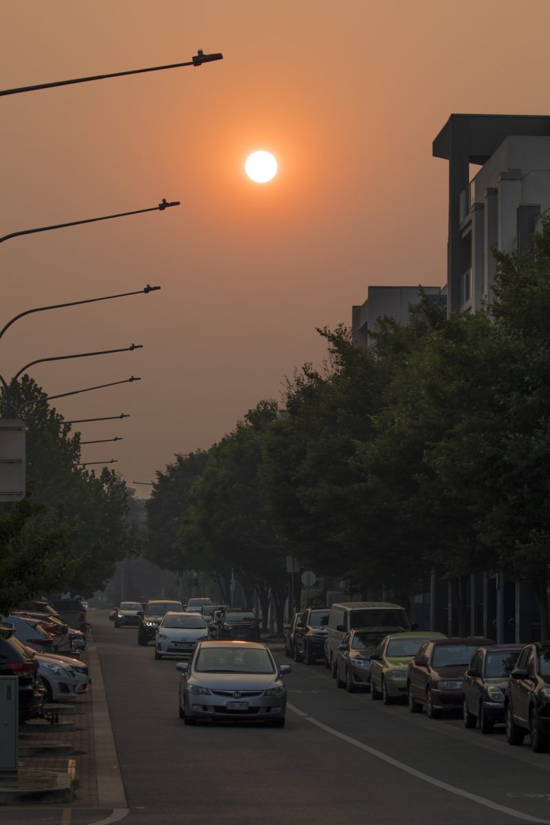 Smoke haze over Kingston