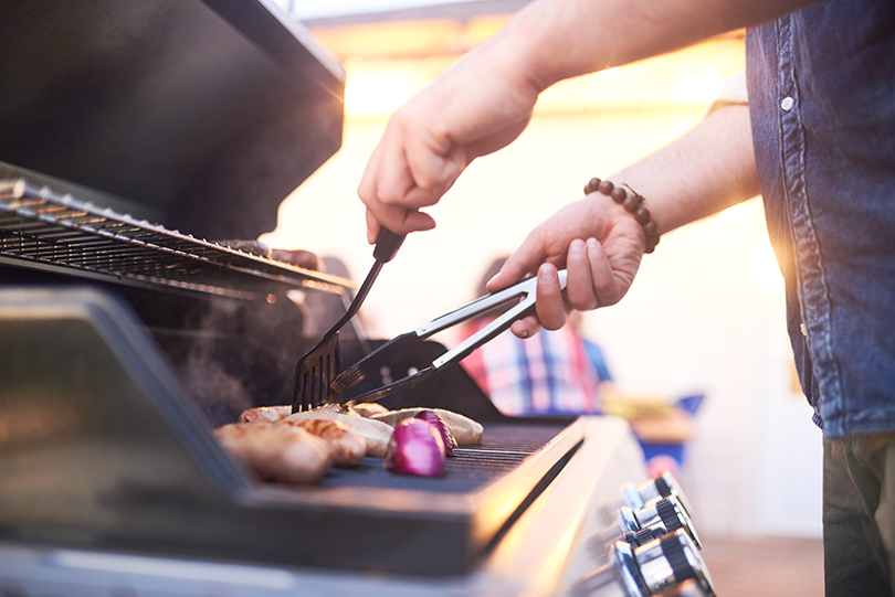 meat on a bbq