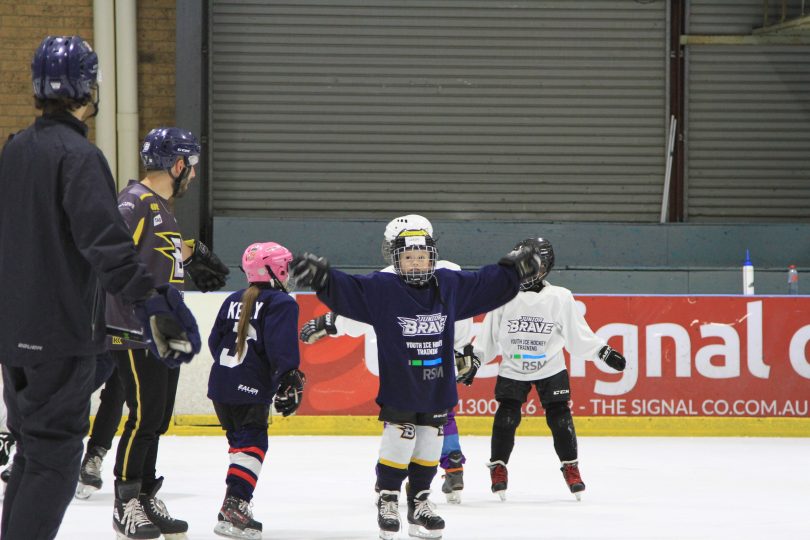 Kids training with their heroes