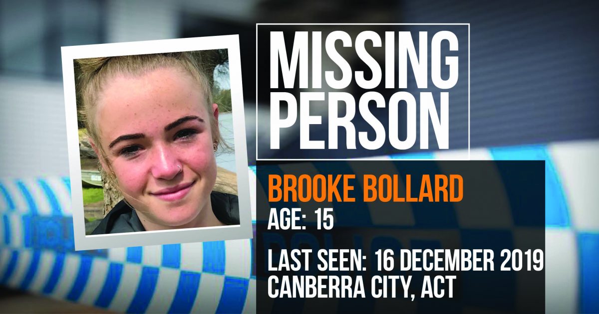 Police Seek Assistance To Find Missing 15 Year Old Riotact