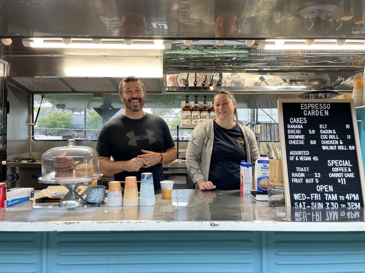 Espresso Garden - happy coffee from a vintage Citroen truck in Batehaven. Photo: Lisa Herbert