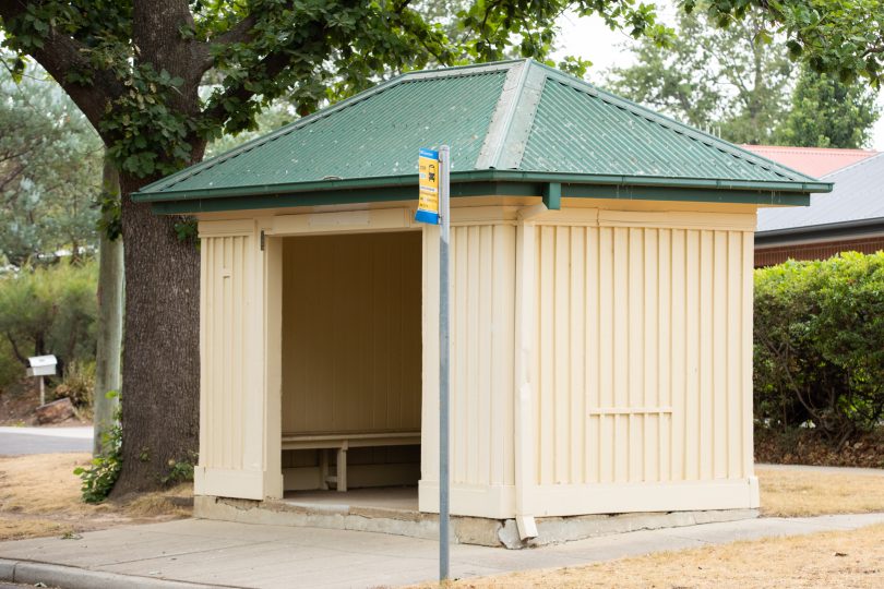 Timber bus shelter