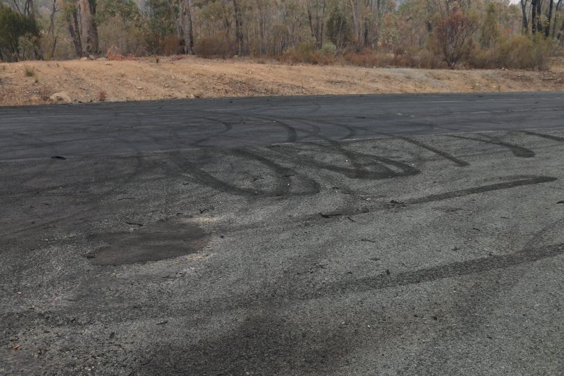 Burnout marks