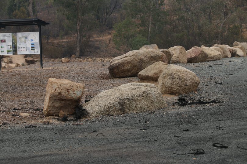 Remains of tyres