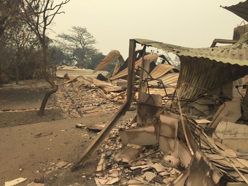 Bushfire damage