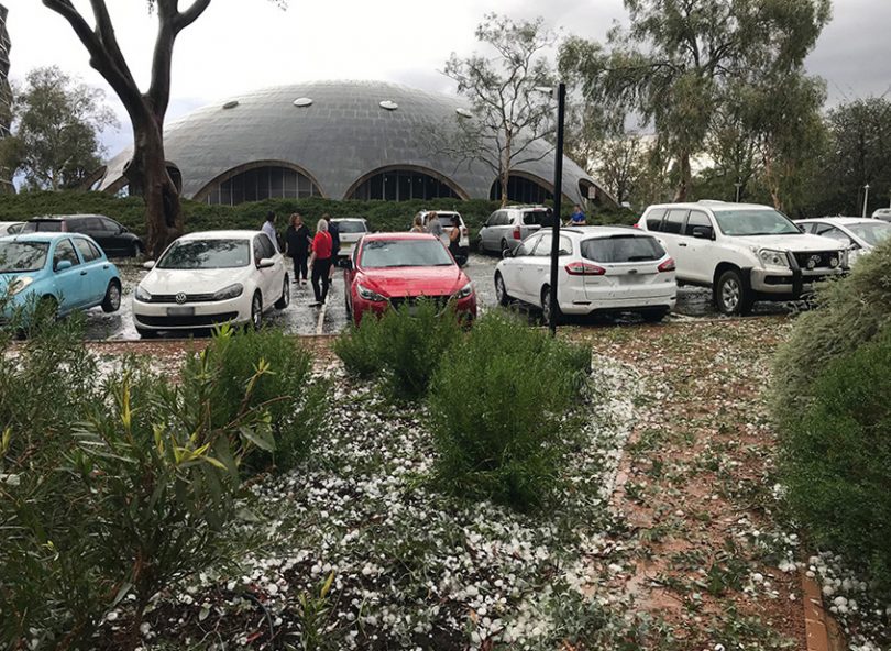 Hail storm in January