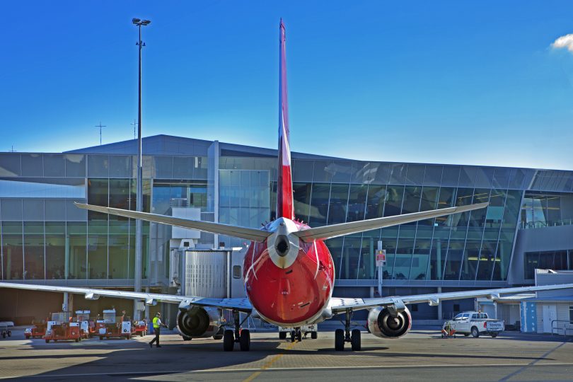 Plane at Canberra Airport