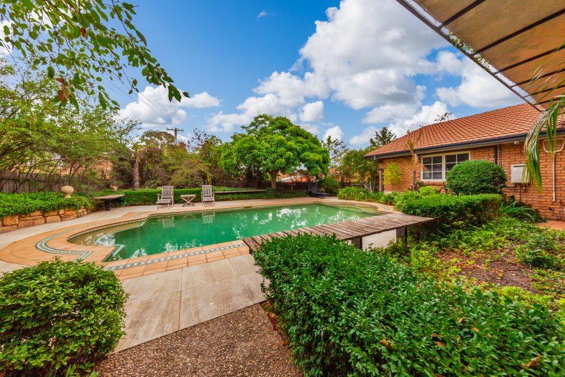 A private salt water pool 