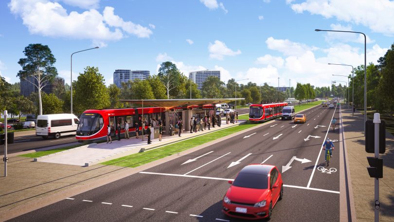 An artist's impression of the Commonwealth Park stop