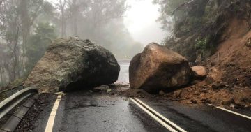 Caught between a rock and a hard place on Brown Mountain