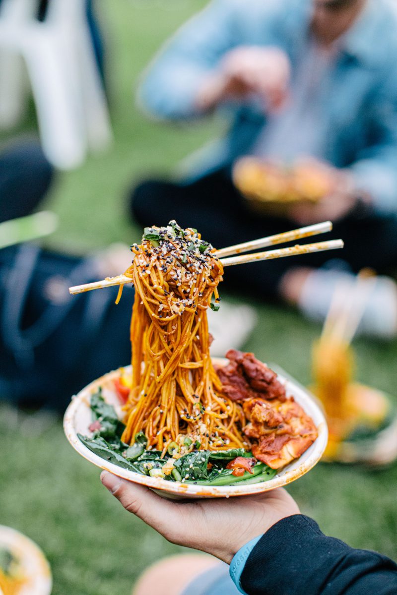 Floating chopsticks and Flying Noodles