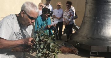 Ngunnawal bell installed on Aspen Island for Carillon's 50th birthday