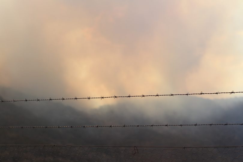 Orroral Valley Fire south of Tharwa