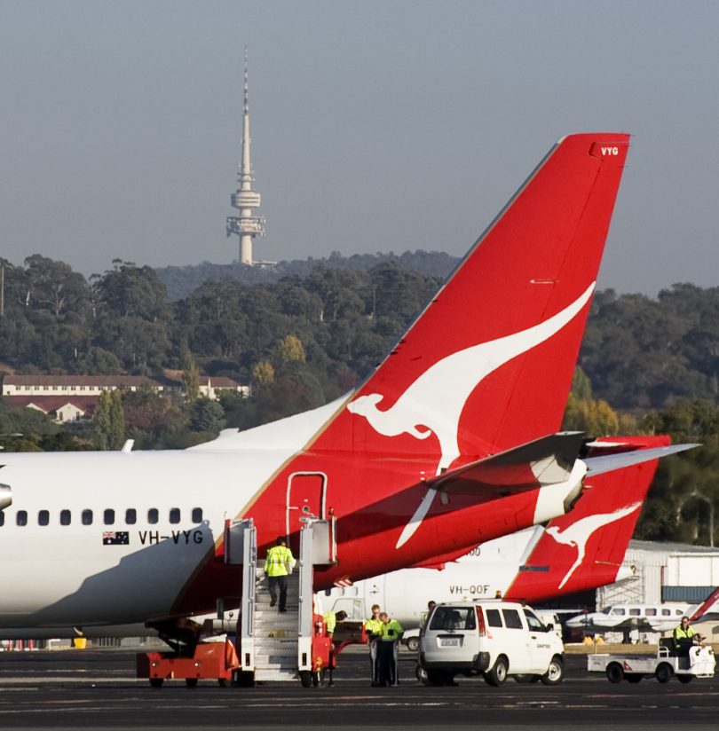 Plane at Canberra Airport