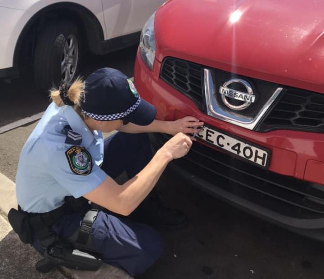 number plate theft, NSW police