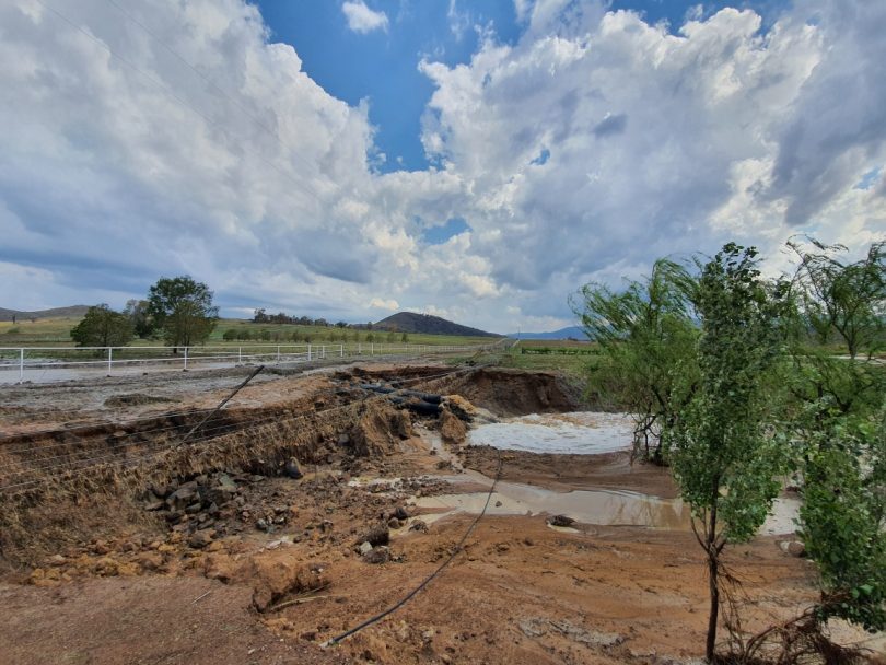 Storm damage at the Brindabella Hills Winery