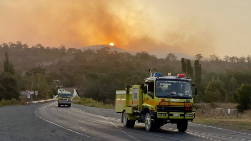 Orroral Valley fire, Tharwa Bridge