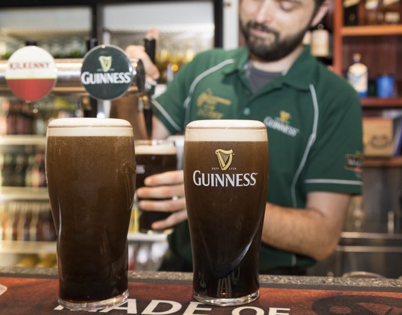 People gathering on St Patrick's Day at the Canberra Irish Club