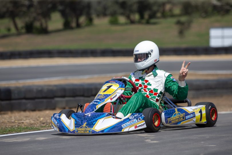 Webber christening the track