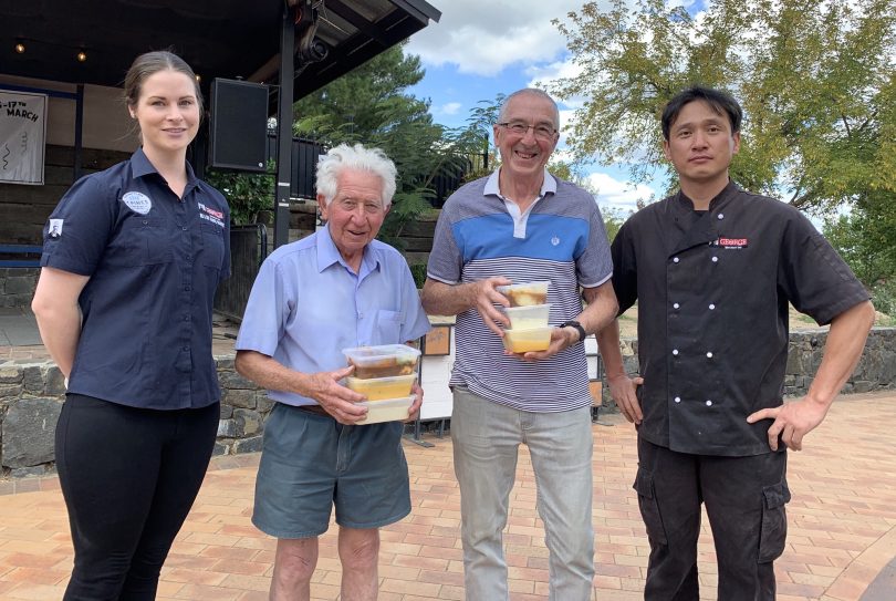 George Harcourt Inn staff with Canberra residents