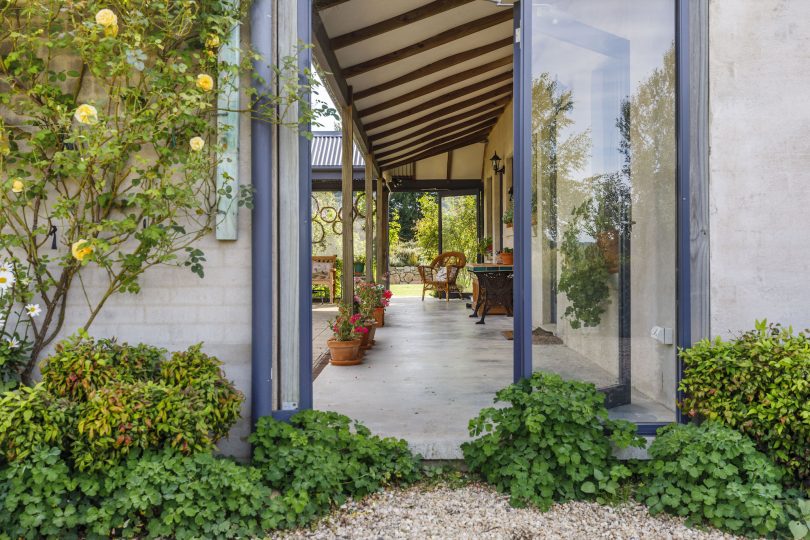 A lovely verandah and walled courtyard create prime entertainment space. Photos: Supplied