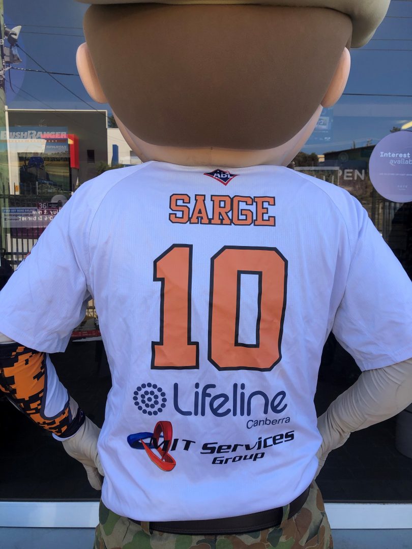 Sarge is the only Lifeline Canberra Mascot Ambassador