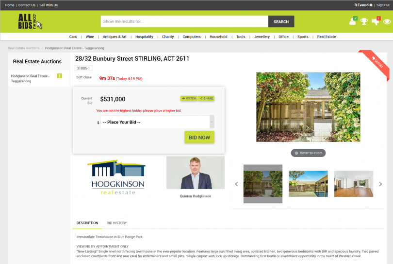 Allbids is branching out to include online real estate auctions