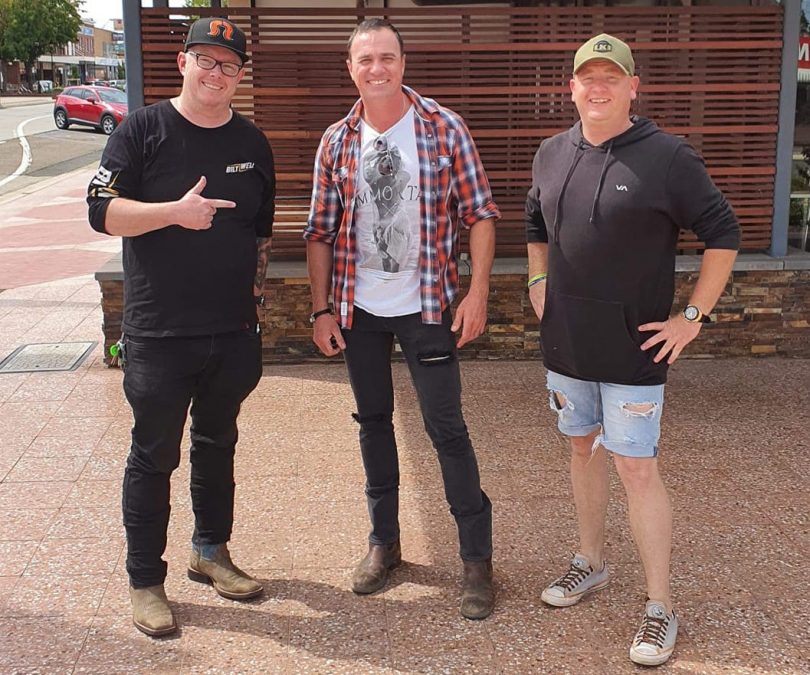 Charlie Tizzard, Shannon Noll and Josh Williams
