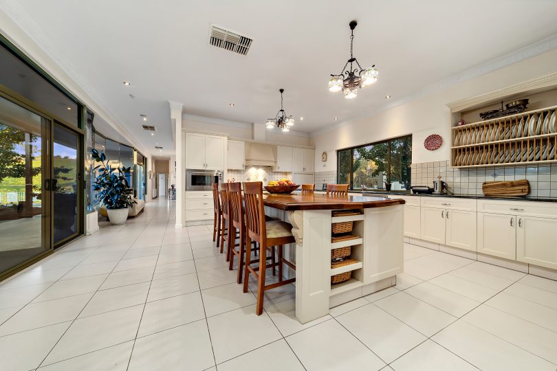 Modern country kitchen at Tarra Homestead.