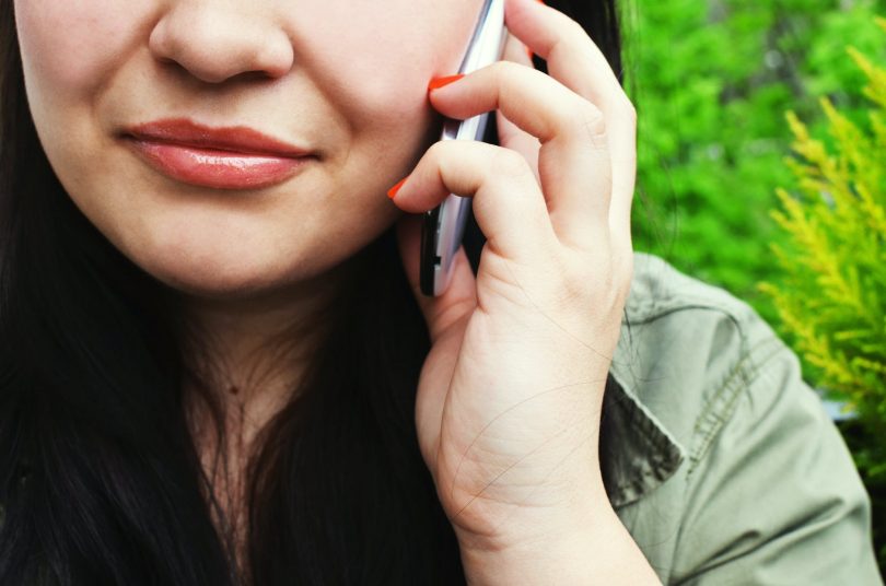 woman using mobile phone