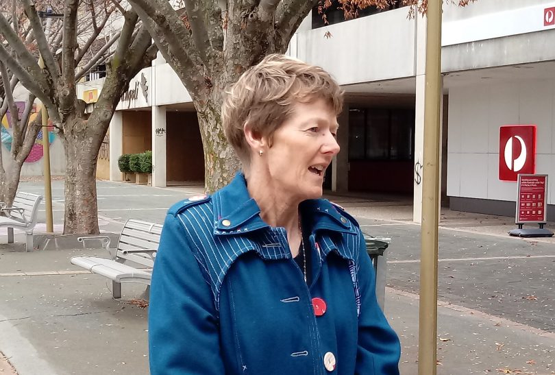 Leanne Cover standing on Canberra street