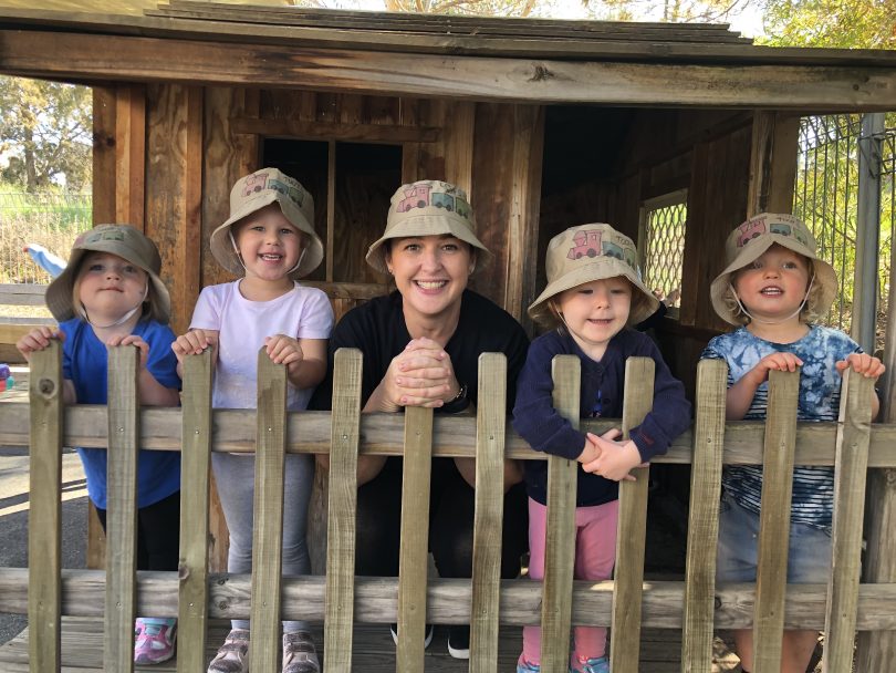 Rebecaa Guiren and kids on cubby