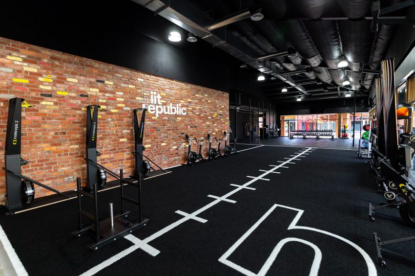 Interior of Hiit Republic gym.