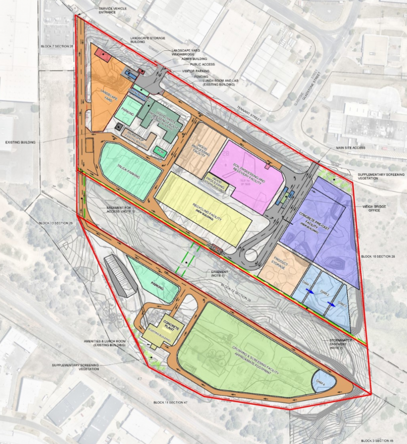 Diagram of proposed facility