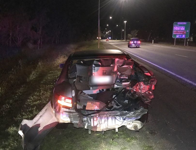 Crash on the Monaro Highway on Saturday night