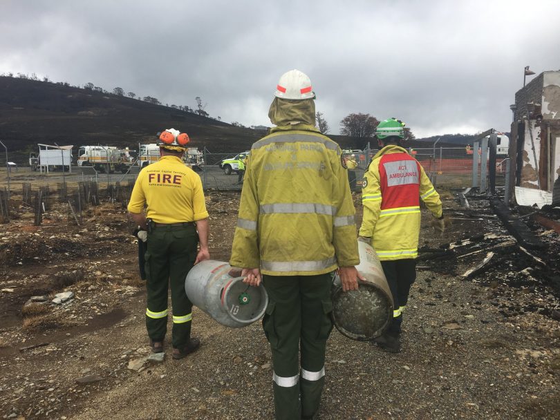 Members of the ACT Parks and Conservation fire unit 