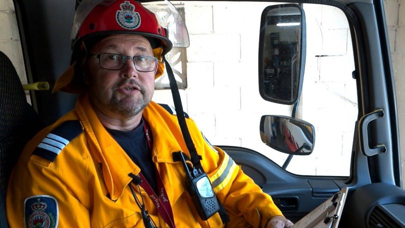 Batemans Bay Rural Fire Brigade captain Ian Aitkan