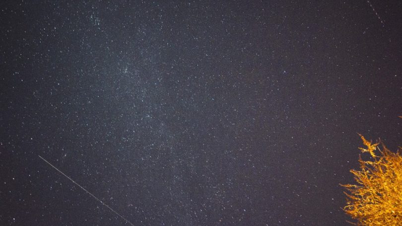 A meteor shower in 2018