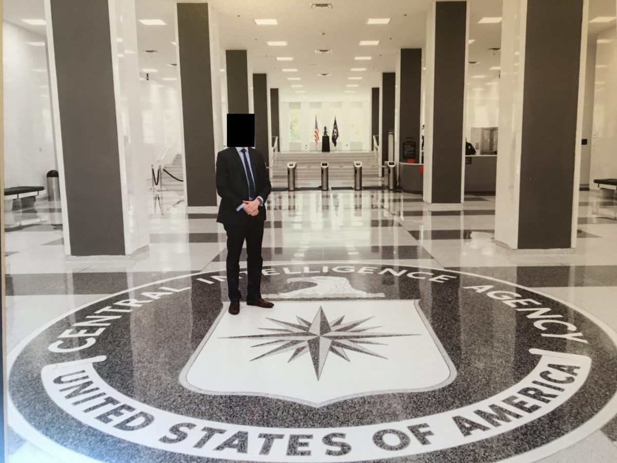 man standing in CIA headquarters