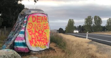 Rock art prompts social media firestorm in Braidwood over Black Lives Matter