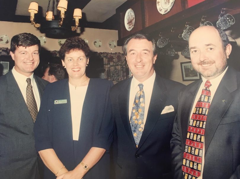 From left: John Thistleton, police commander Barbara Galvin, former NSW Police Commissioner Peter Ryan, former NSW Police Force Academy executive Greg Moore at Goulburn Press Club.