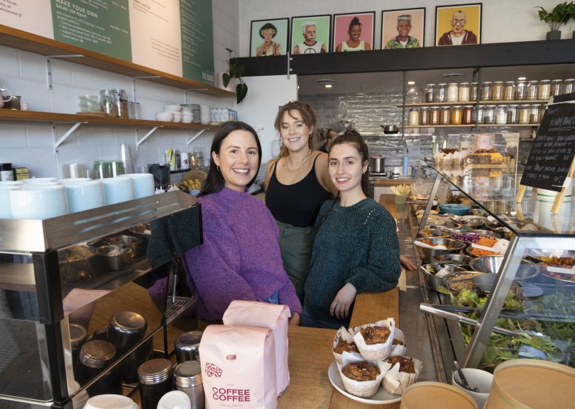 Klarisa Cengic (left) with staff at The Goods Wholefoods.