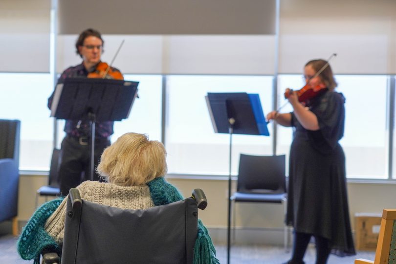 CSO violinists Tim Wickham and Lucy Macourt