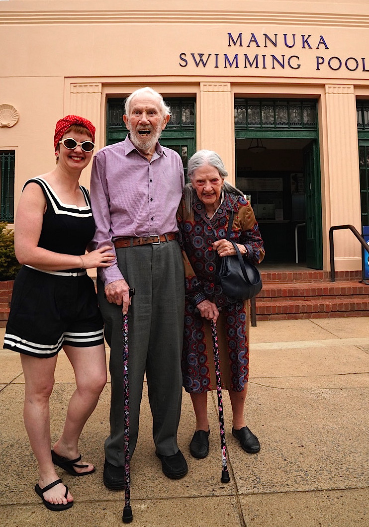 Rebecca Scouller with Merv and Beth Knowles