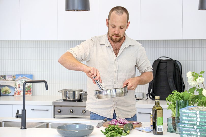 Celebrity chef Paul West during a cooking masterclass