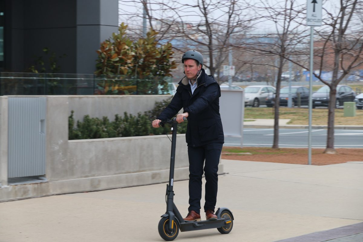 Chris steel on a scooter