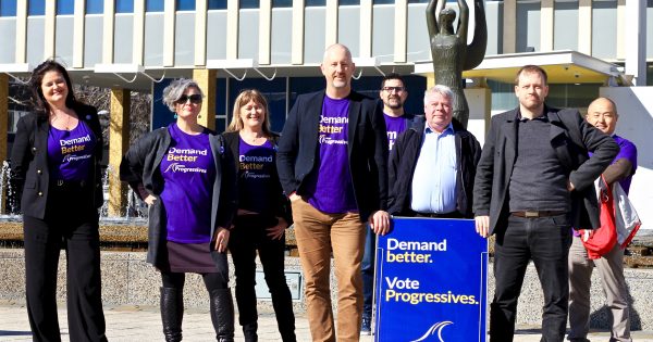 Canberra Progressives make election pitch with props but remain tight-lipped on policy