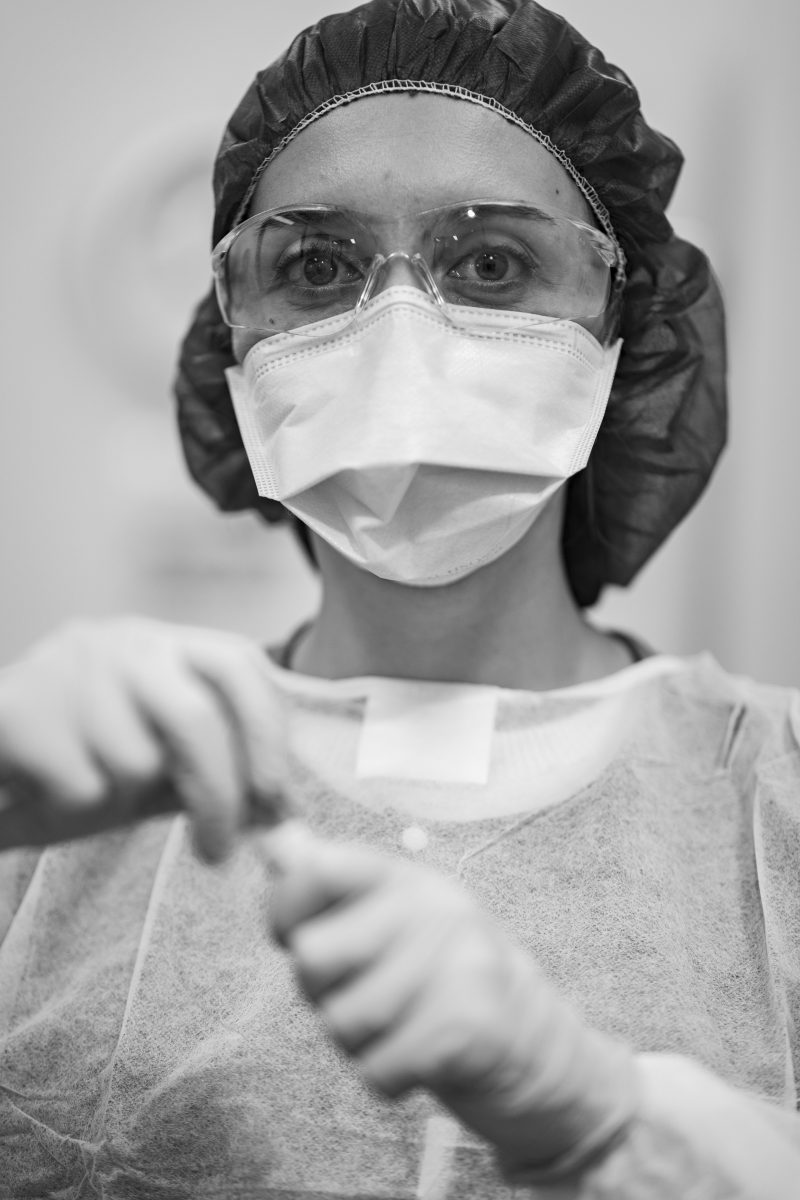 Rasha Al Yassen at the COVID Testing Centre at the Canberra hospital.